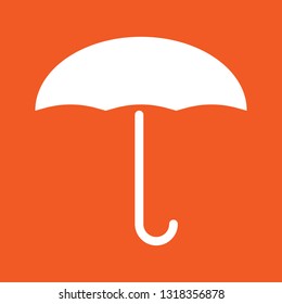 Icon vector illustration of an umbrella, EPS10.