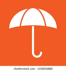 Icon vector illustration of an umbrella, EPS10.