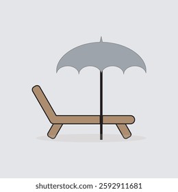 icon vector illustration umbrella on the beach