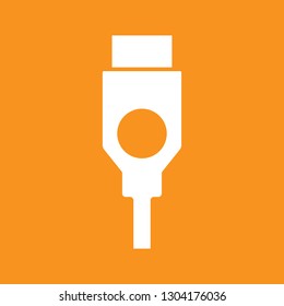 Icon Vector Illustration of USB plug, EPS10.