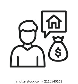 Imagen vectorial de icono. También se puede usar para bienes raíces. Adecuado para aplicaciones móviles, aplicaciones web y medios impresos.