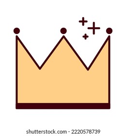 imagen vectorial de icono de una corona con fondo blanco