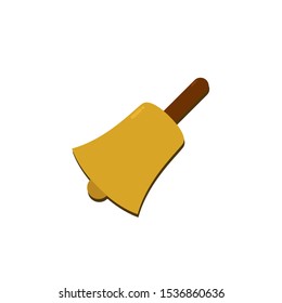 Icon Vector Jingle Bell Gold Fill On White Background. 
Flat Icon For Web, Apps, Or Design Product EPS10. Christmas Decoration.