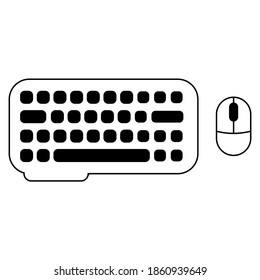 icon vector keyboard and mouse