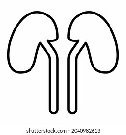 Icon Vector of Kidney - Line Style - Simple illustration, Editable stroke, Design template vector, Good for prints, posters, advertisements, announcements, info graphics, etc.