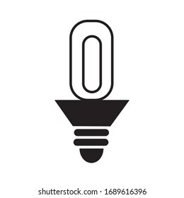 lámpara vectorial de icono de los pasos 10 con color blanco y negro