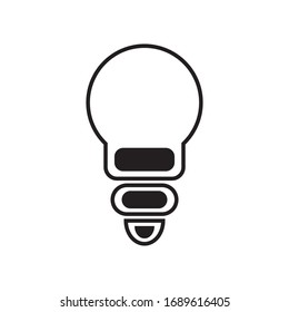 icon vector lamp from eps 10 with black and white collor