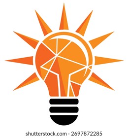 Icon vector of lightbulb illustration design isolated ideal for idea concept creative innovation inspiration technology and modern design themes