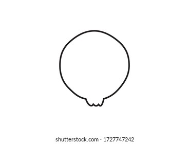 icono línea vectorial arte one punica granatum
