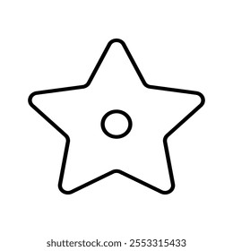 Icon vector line.A simple and sleek star icon, symbolizing excellence, achievement, and recognition.