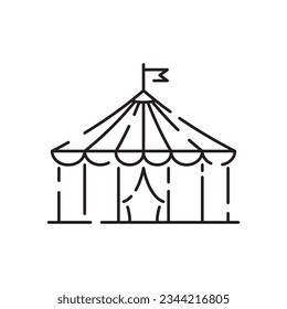 Icon vector linear design isolated on white background. Park logo template, element for amusement park, line icon object. Festival fun