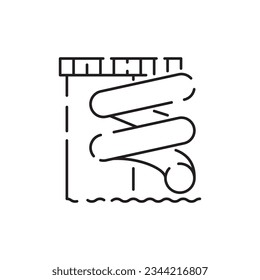 Icon vector linear design isolated on white background. Park logo template, element for amusement park, line icon object. Festival fun