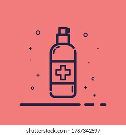 icon vector of liquid soap bottle. liquid soap dispenser clip art. liquid soap bottle illustration.