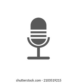 icon vector logo microphone podcast on white background.