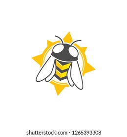 Icon vector logo template design with hornet theme