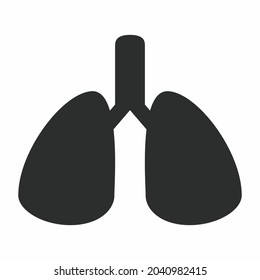 Icon Vector of Lungs - Glyph Style - Simple illustration, Editable stroke, Design template vector, Good for prints, posters, advertisements, announcements, info graphics, etc.