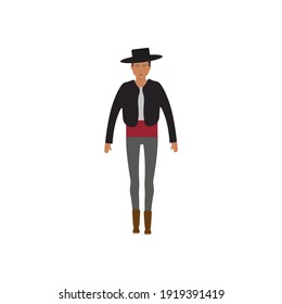 vector de icono, hombre con traje típico de cordoba