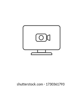 Icon Vector Meeting Camera Work from Home