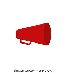 Icon Vector Megaphone Loudspeaker Red Fill On White Background. 
Flat Icon For Web, Apps, Or Design Product EPS10.
