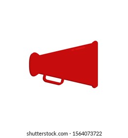 Icon Vector Megaphone Loudspeaker Red Fill On White Background. 
Flat Icon For Web, Apps, Or Design Product EPS10.