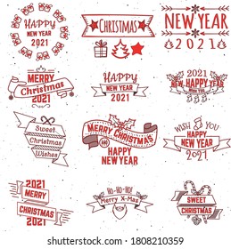 icono vector para navidad navidad 2020 y feliz año nuevo 2021
