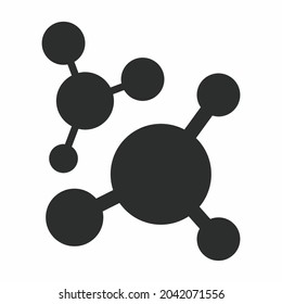 Icon Vector of Molecule 2 - Glyph Style - Simple illustration, Editable stroke, Design template vector, Good for prints, posters, advertisements, announcements, info graphics, etc.