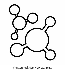 Icon Vector of Molecule 2 - Line Style - Simple illustration, Editable stroke, Design template vector, Good for prints, posters, advertisements, announcements, info graphics, etc.