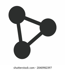 Vector de iconos de molécula - Estilo de glifo - Ilustración simple, trazo editable, vector de plantilla de diseño, Buena para impresiones, carteles, anuncios, anuncios, gráficos de información, etc.