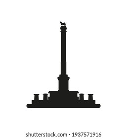 icon vector, of monument to the "torico" in teruel Spain