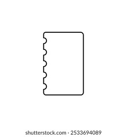 An icon vector of notebook