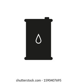 icon vector, oil barrel formed with simple shapes