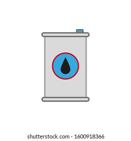 icon vector, oil barrel formed with simple shapes