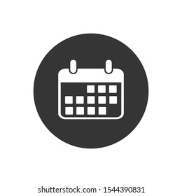 Сalendar icon vector, on white background editable