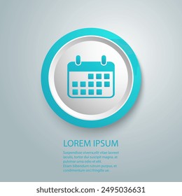 СVector de iconos de calendario, sobre fondo blanco editable