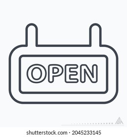 Icon Vector of Open - Line Style - Simple illustration, Editable stroke, Design template vector, Good for prints, posters, advertisements, announcements, info graphics, etc.