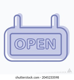 Icon Vector of Open - Two Tone Style - Simple illustration, Editable stroke, Design template vector, Good for prints, posters, advertisements, announcements, info graphics, etc.
