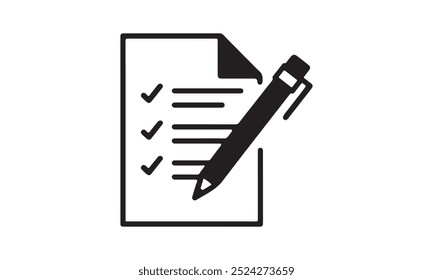  Icono de papel de Vector con lápiz