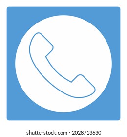 Icon Vector of Phone - White Moon Style - simple illustration. Editable stroke. Design template vector.outline style design.Vector graphic illustration
