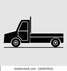 Icon of  Vector pickup. Icon glyph style. Isolated on gray background. eps10