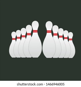 icon vector pins collection bowling template