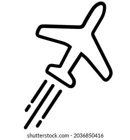 Icon vector - plane illustration, isolated