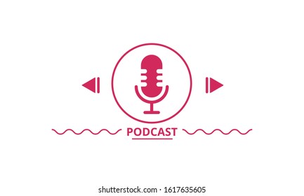icon vector podcast webinar concept