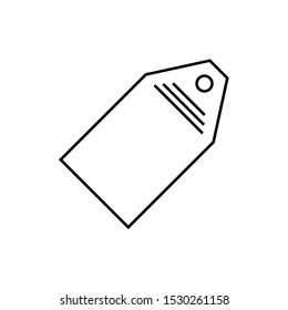 Icon Vector Price Tag. Outline Only No Fill. On White Background.
Flat Icon For Web, Apps, Or Design Product.