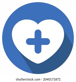 Icon Vector of Pulse - Long Shadow Style - Simple illustration, Editable stroke, Design template vector, Good for prints, posters, advertisements, announcements, info graphics, etc.