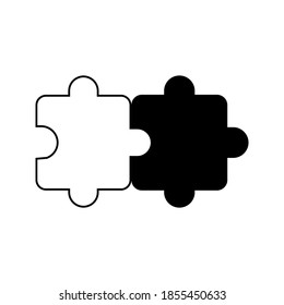 ICON VECTOR PUZZLE BLACK WHITE