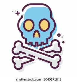 Icon Vector of Radiation - MBE Style - Simple illustration, Editable stroke, Design template vector, Good for prints, posters, advertisements, announcements, info graphics, etc.