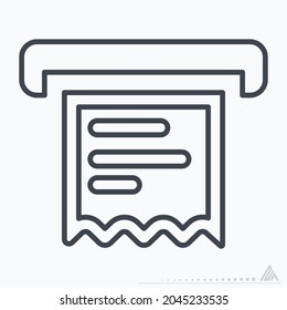 Icon Vector of Receipt - Line Style - Simple illustration, Editable stroke, Design template vector, Good for prints, posters, advertisements, announcements, info graphics, etc.