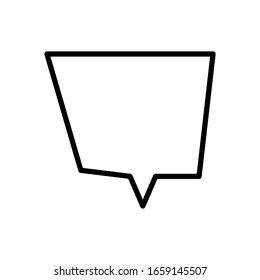Icon vector for rectangular speech bubbles (talk, dialog, chat, opinion, contact, conversation, forum, message, ...) on white background