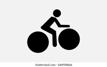 icon vector ride bicycle.Traffic Signs Of bicycle.