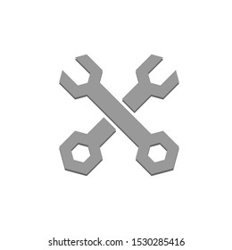 Icon Vector Service Tools Double Cross No Outline Gray Fill On White Background.
Flat Icon For Web, Apps, Or Design Product EPS10